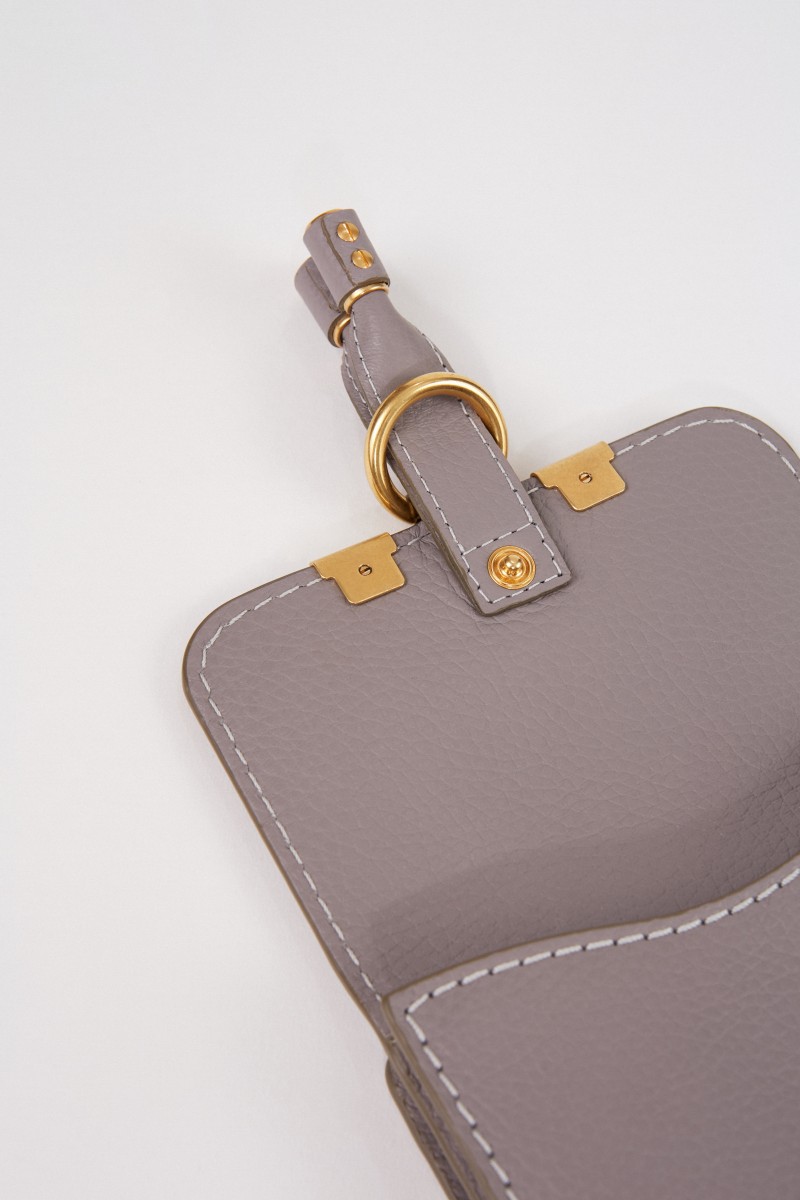 Chloé Leder-Portemonnaie 'Marcie' Cashmere Grey