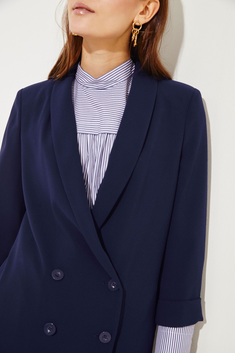Langer Blazer Blau