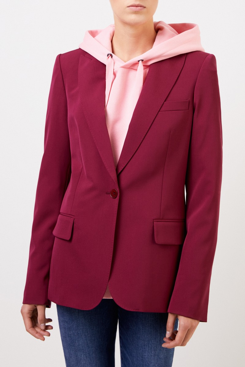 Stella McCartney Klassischer Long-Blazer Burgundy