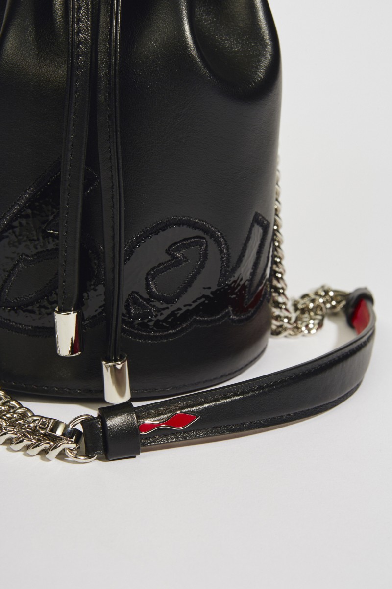 Leder-Beuteltasche 'Marie Jane' Schwarz