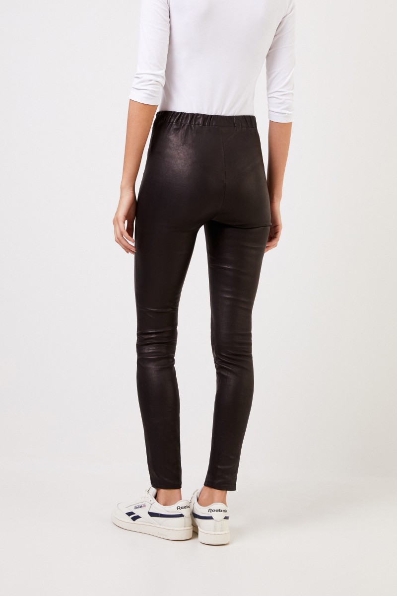J Brand Lederleggings Schwarz