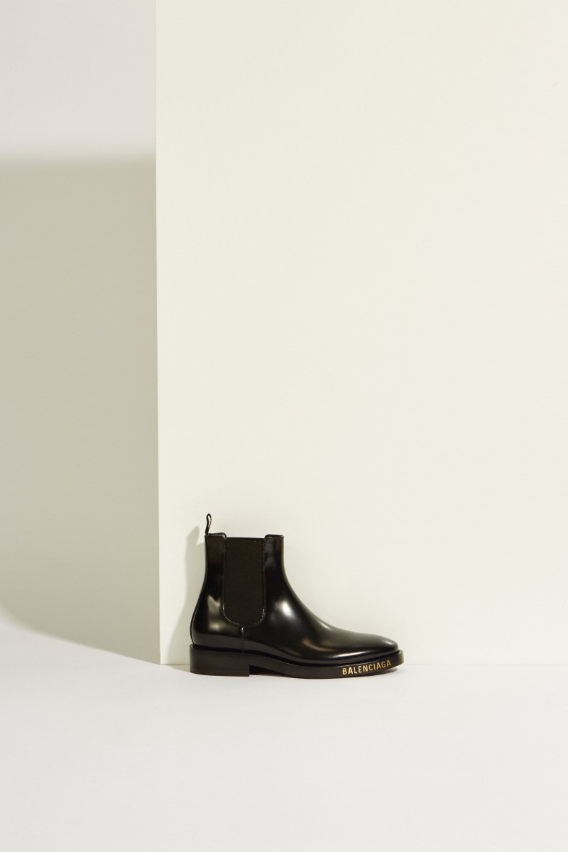 Chelsea-Boot mit Balenciaga-Logo Schwarz