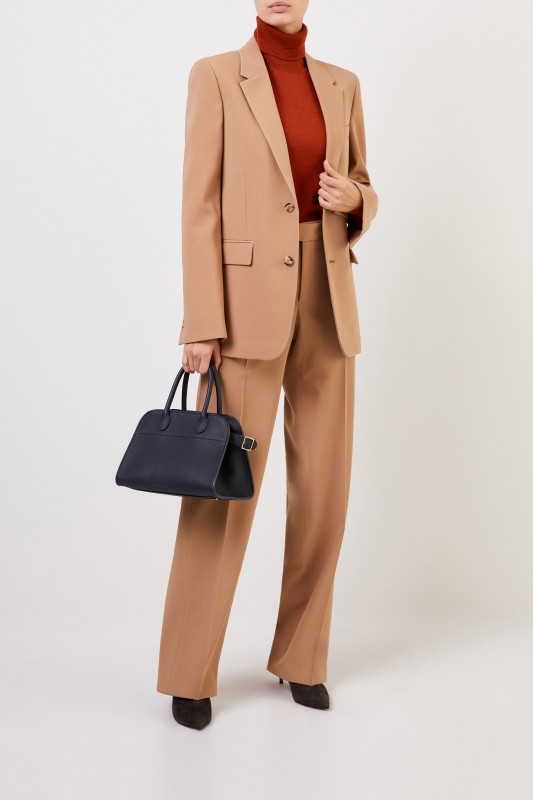Bottega Veneta Klassische Woll-Hose Camel