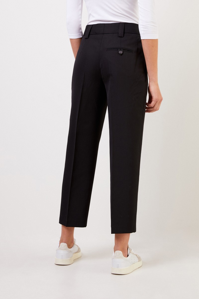 Acne Studios Klassische Woll-Hose Schwarz