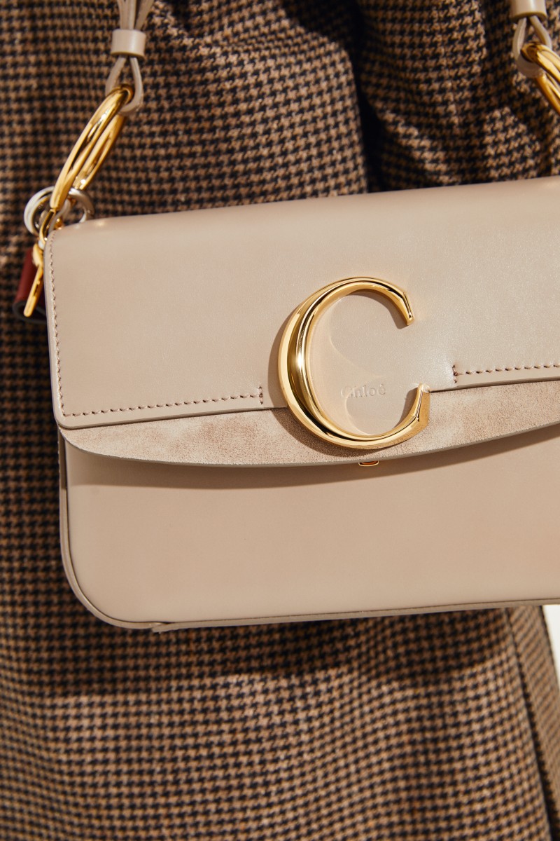 Tasche 'Chloé C Small' Motty Grey
