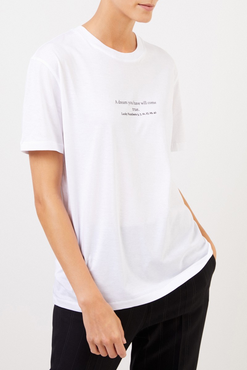 Stella McCartney T-Shirt mit Aufdruck Weiß