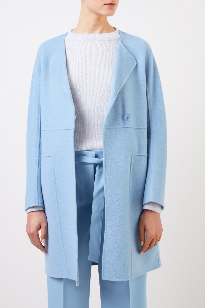 Iris von Arnim Cashmere Mantel 'Eartha' Blau