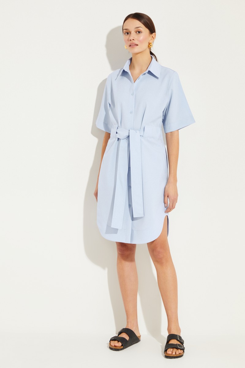 Hemdblusenkleid 'Della' Blau