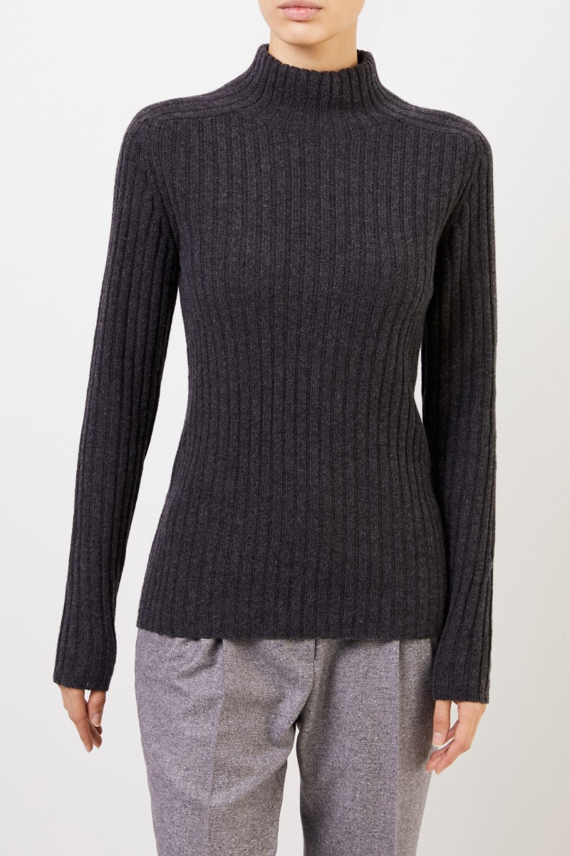 Rippstrick Cashmere-Pullover 'Ciela' Anthrazit