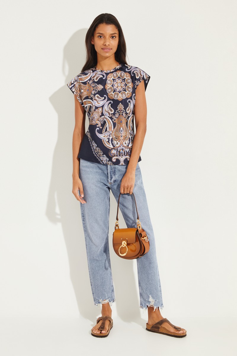 Bluse mit Paisley-Muster Multi