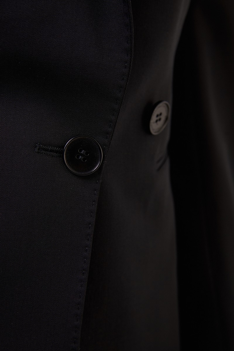 Woll-Blazer mit Steppnaht Schwarz