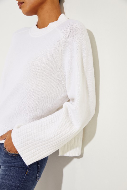 Cashmere-Pullover Weiß