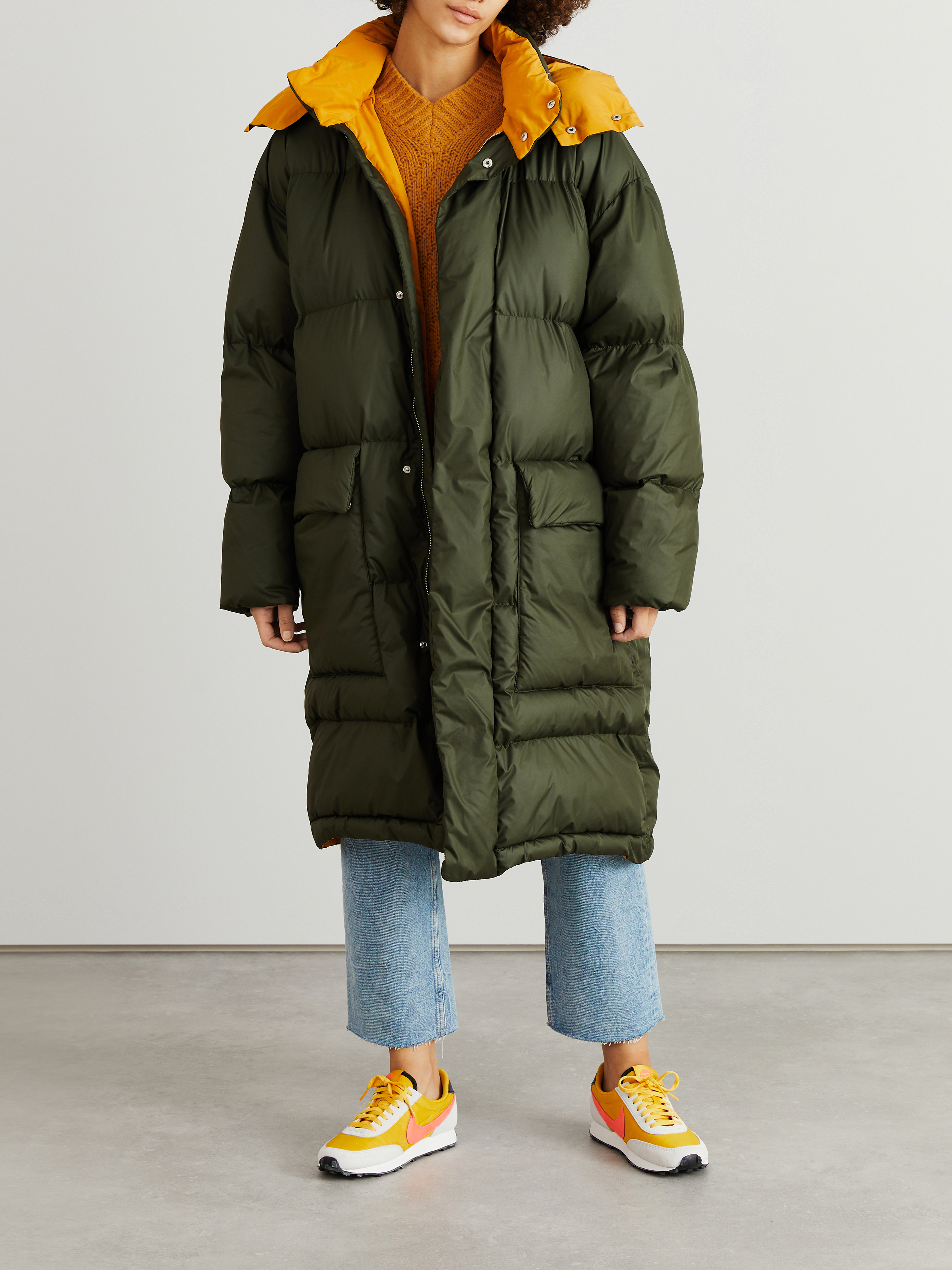 Stella Mccartney Oversized Parka Khaki Parkaer