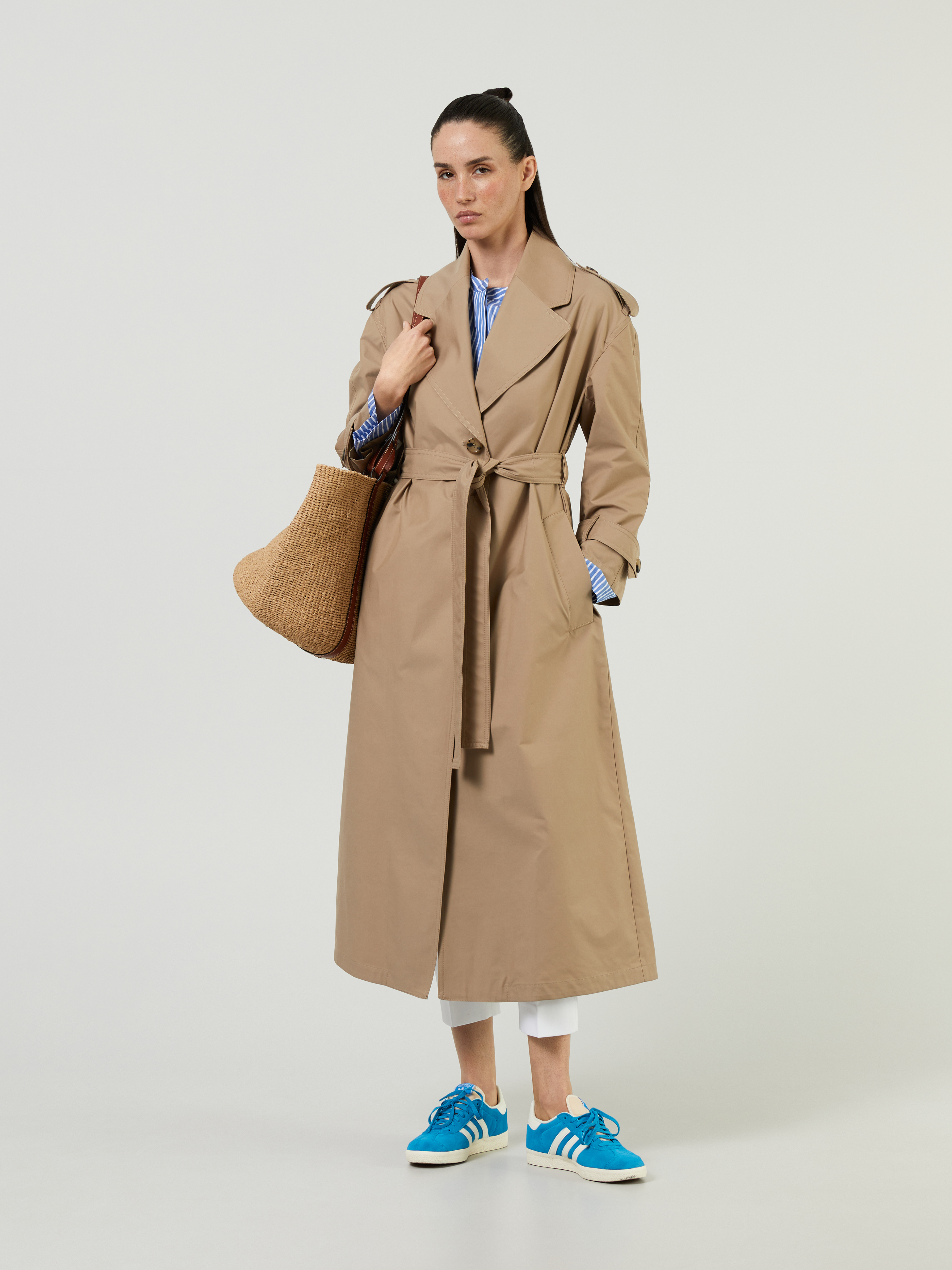 S Max Mara Trenchcoat 'Qtrench' Beige | Trench Coats