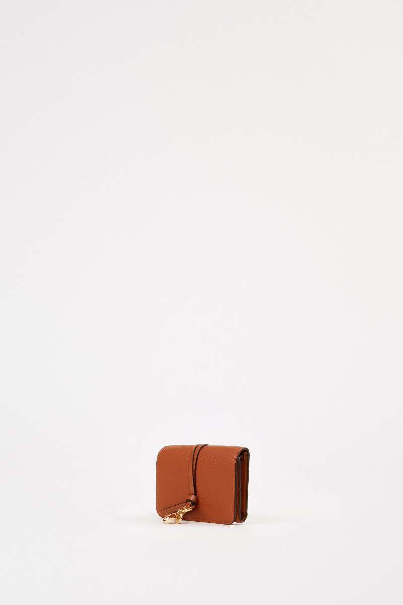 Chloé Leder-Portemonnaie 'Alphabet Small' Tan