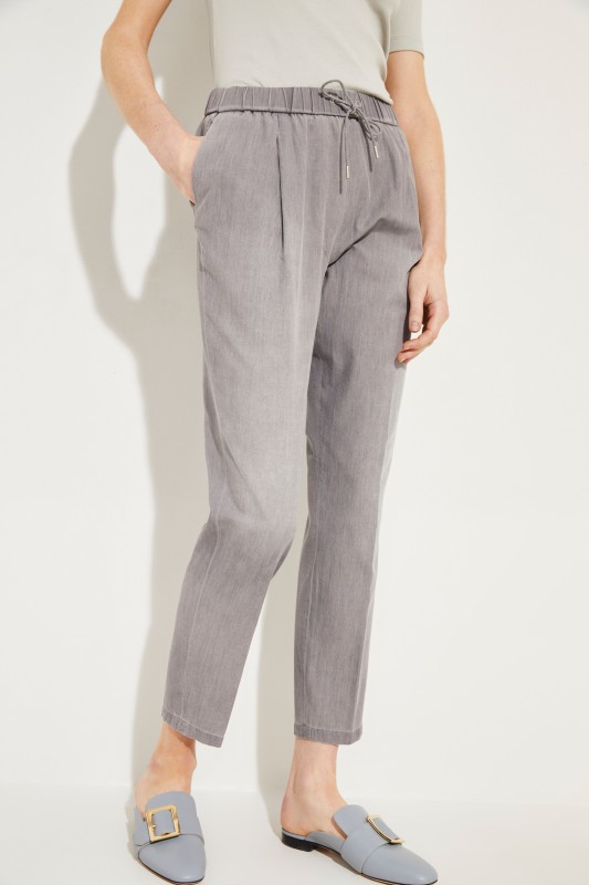 Baumwoll-Cashmere-Hose Grau