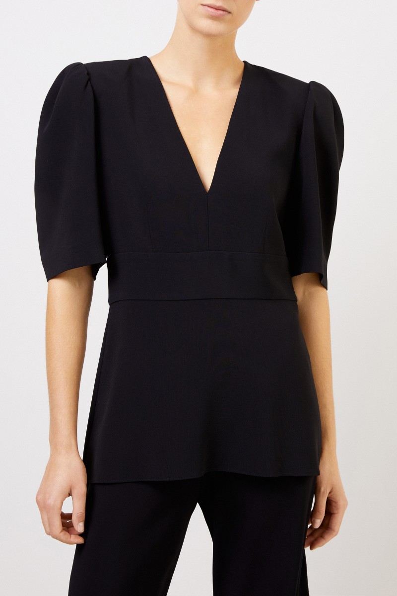 Stella McCartney Blouse with v-neck Black