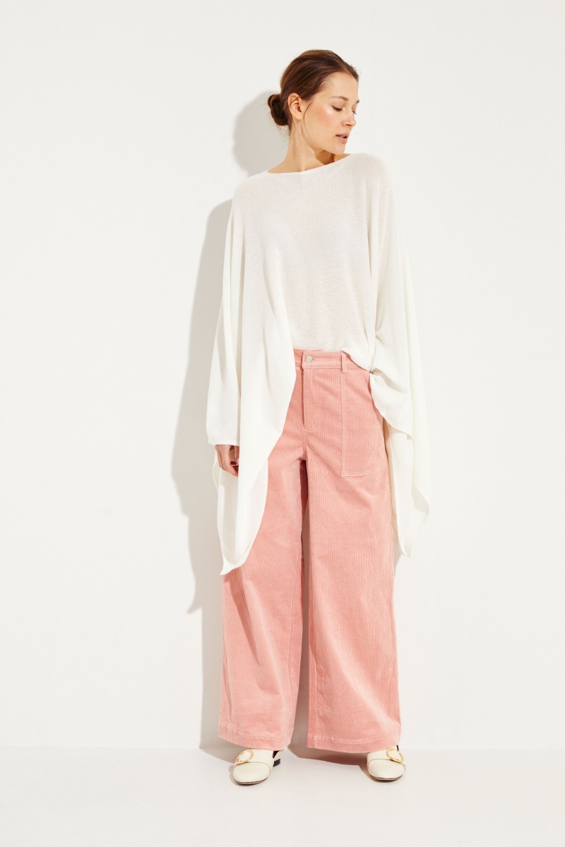 Cashmere-Poncho Créme