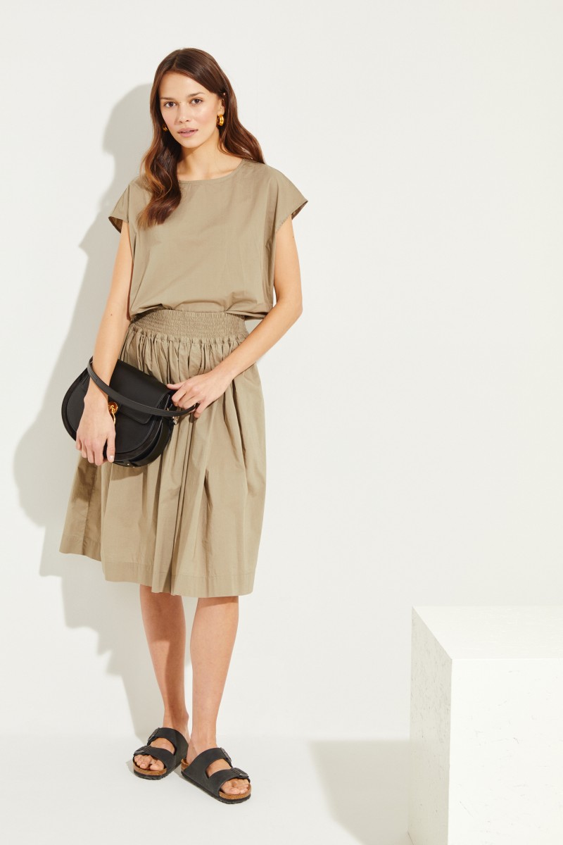 Baumwoll-Shirt Oliv