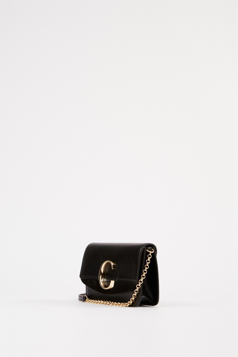 Chloé Umhängetasche 'C on chain' Schwarz