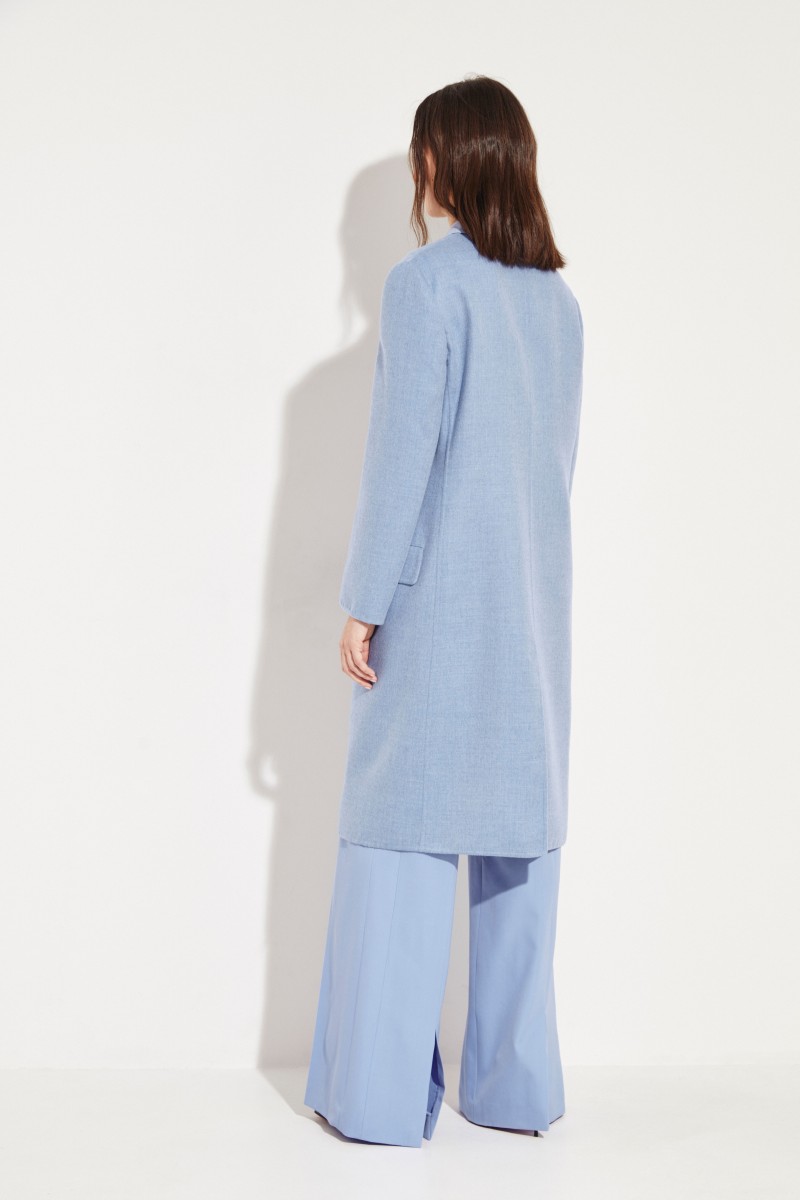 Cashmere-Mantel Hellblau