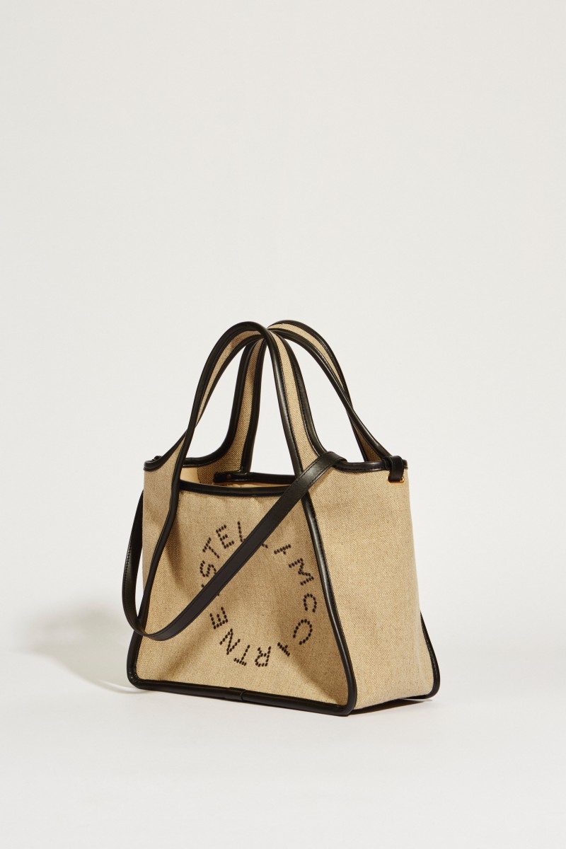 Umhängetasche mit Logo Beige/Schwarz