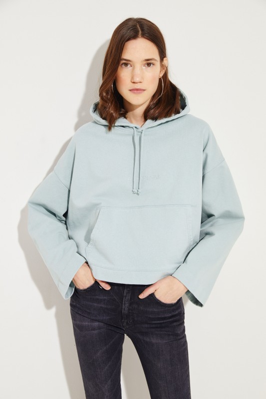Kapuzen-Sweatshirt 'Joghy Emboss' Hellblau