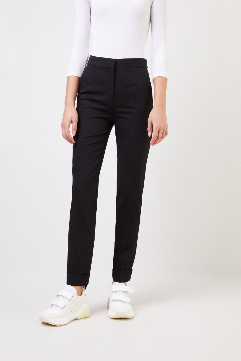 Stella McCartney Woll-Hose 'Emery' Schwarz