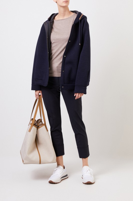 Brunello Cucinelli Cashmere-Pullover mit Lurexdetails Beige