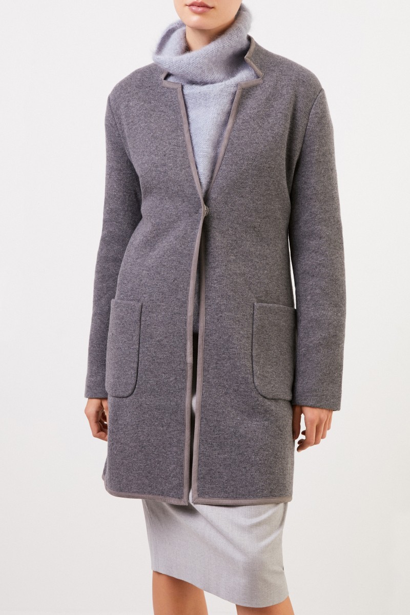 Fabiana Filippi Woll-Cashmere-Mantel Grau