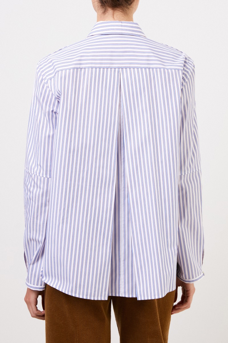Robert Friedman Ausgestellte Bluse mit Streifen Blau/Multi