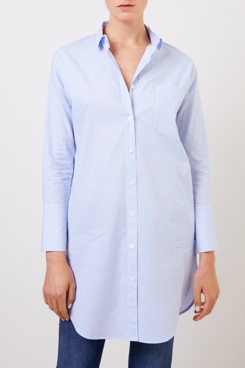 Steffen Schraut Lange Bluse mit Streifenmuster Blau/Multi