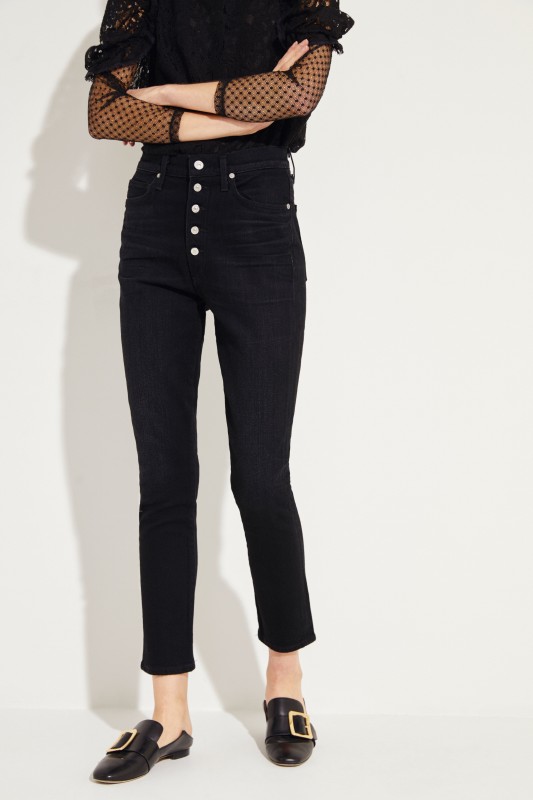 High Rise Jeans 'Olivia' Schwarz