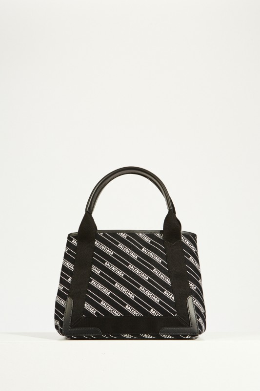 Shopper 'Cabas S' Schwarz/Weiß