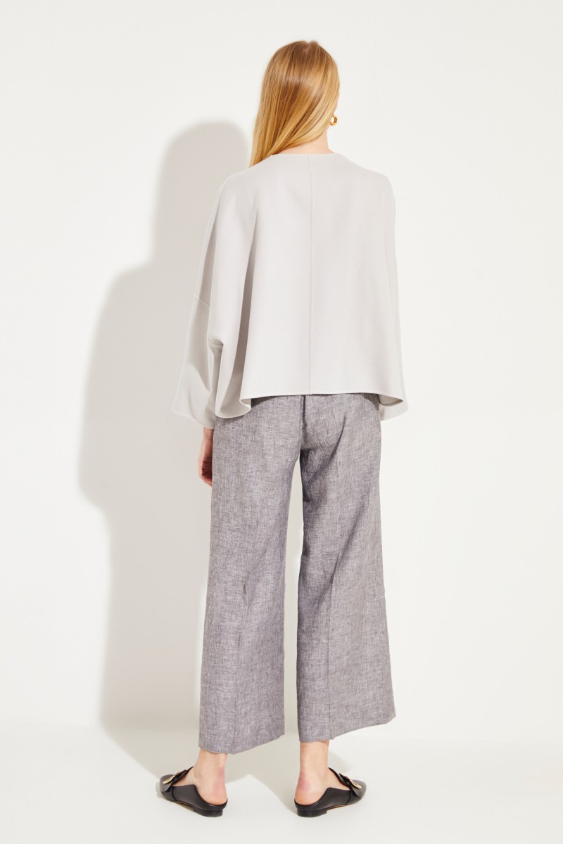 Woll-Seiden Jacke Taupe