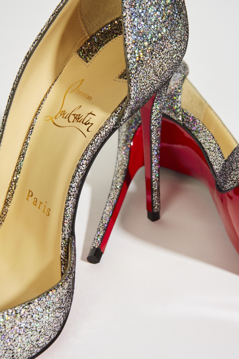 Glitzer-Pump 'Iriza' Silber