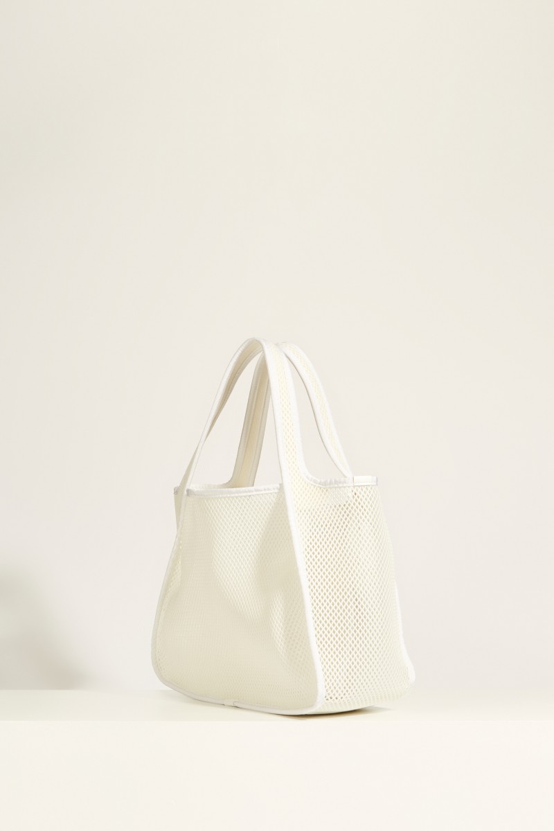 Tasche aus Mesh 'Tote Logo' Weiß