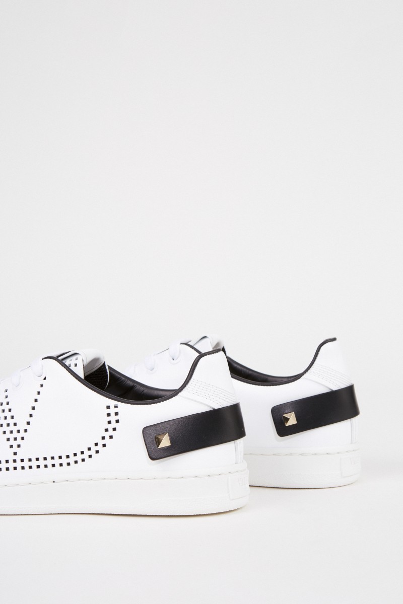 Valentino Sneaker mit Schmuckdetail Weiß/Schwarz
