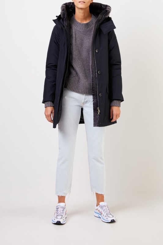 Woolrich Daunen-Parka 'Arctic Parka' mit Kapuze Marineblau