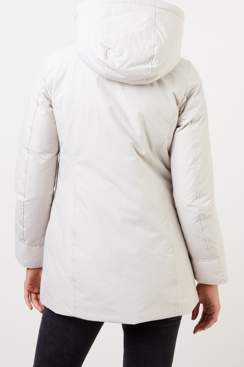 Woolrich Daunenjacke 'Arctic Parka' mit Kapuze Hellgrau