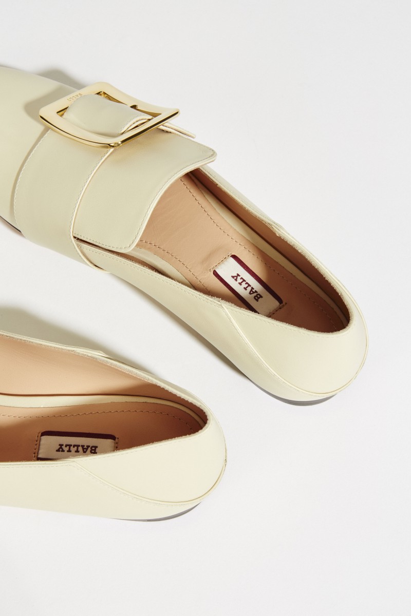 Lederloafer 'Janelle' Crèmeweiß