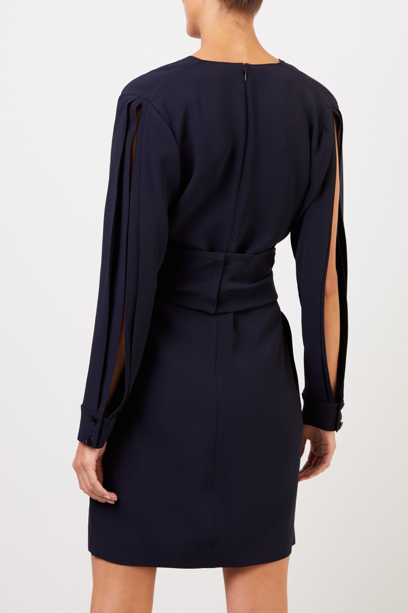 Stella McCartney Kleid 'Cady' mit Bindedetail Marineblau