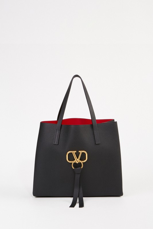 Shopper mit Logo Schwarz