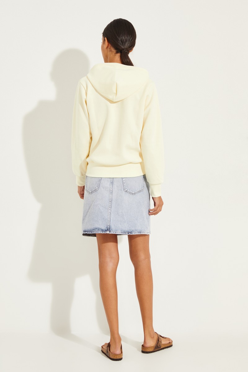 Sweatjacke mit Herz-Emblem Gelb