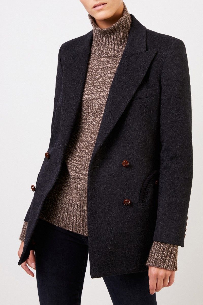 Blazé Milano Woll-Blazer 'Everyday' Schwarz Mélange