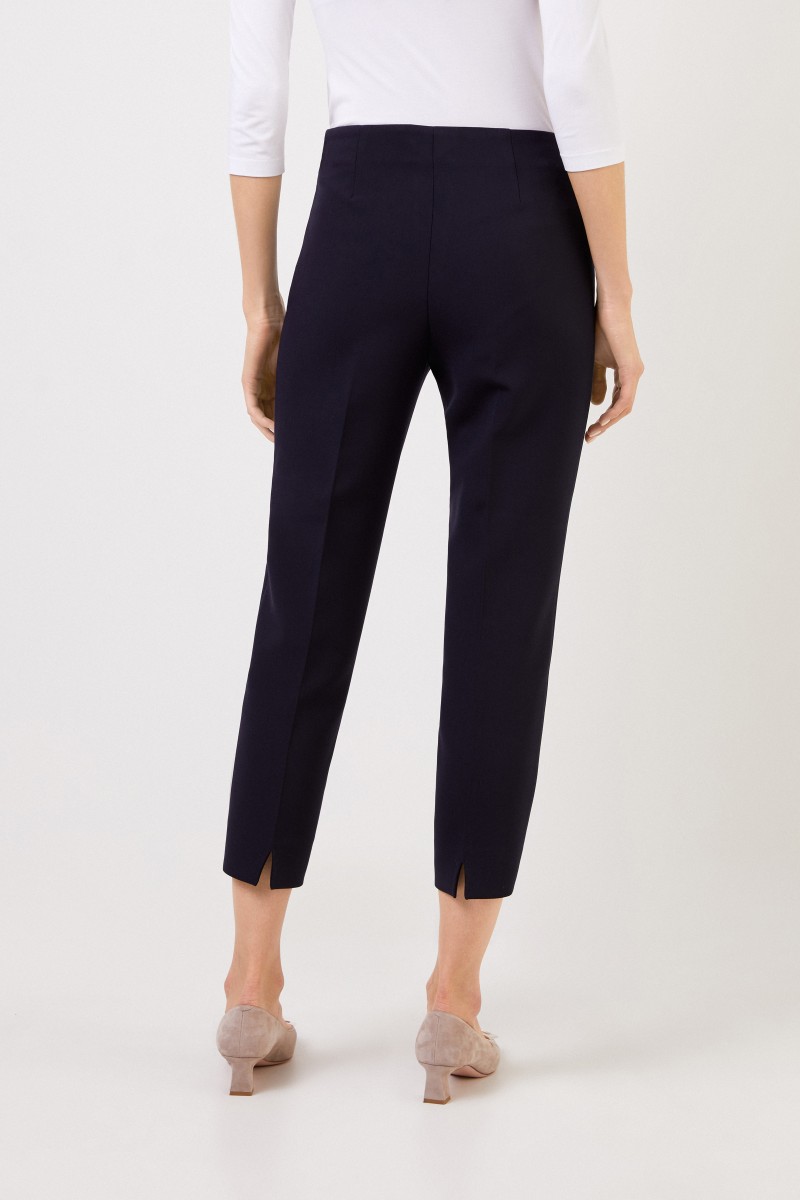 Cappellini Hose mit geschlitzten Säumen Marineblau