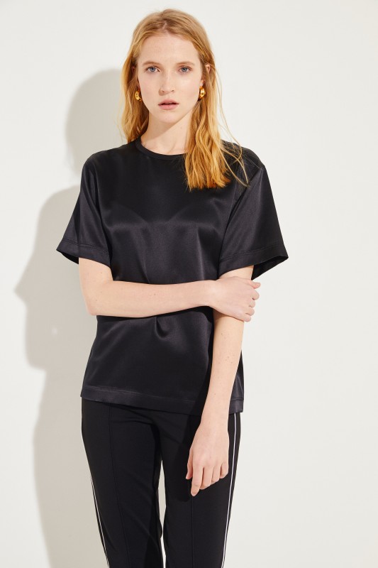 Seidenshirt 'Kitt' Schwarz