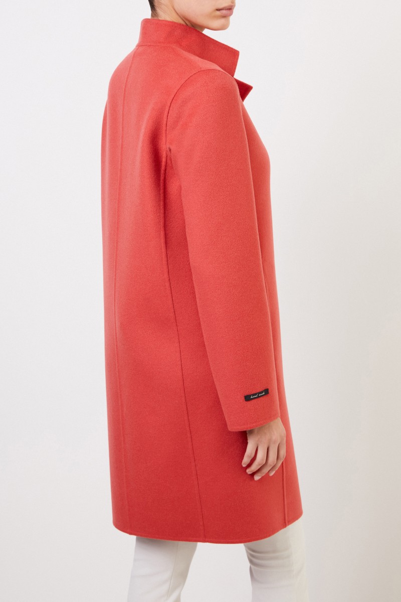 Cashmere-Woll-Mantel Coral
