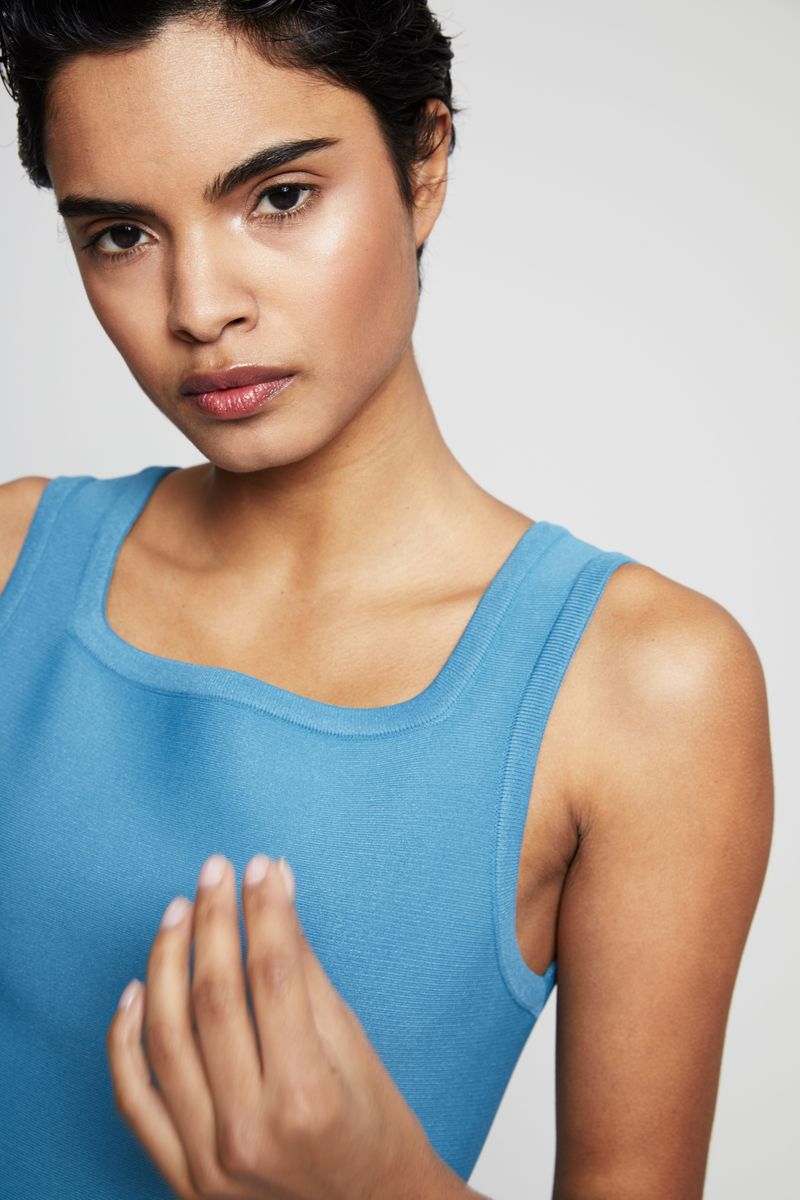 Tailliertes Kleid 'Diamant' mit Cut-Outs Petrol