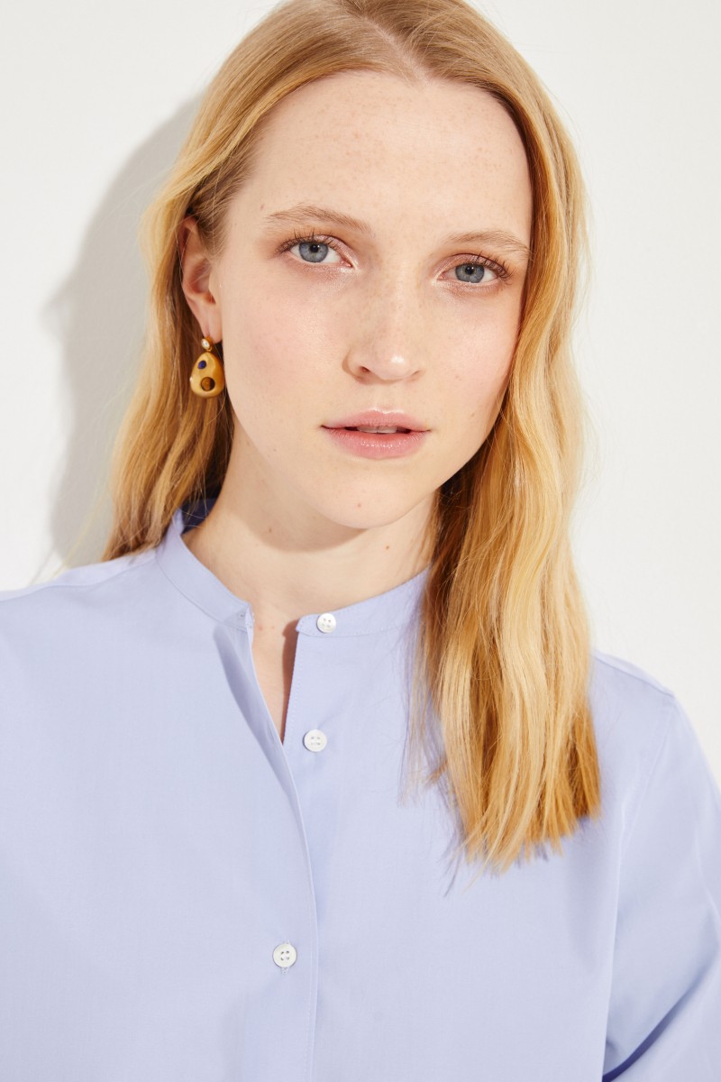 Baumwoll-Bluse Blau
